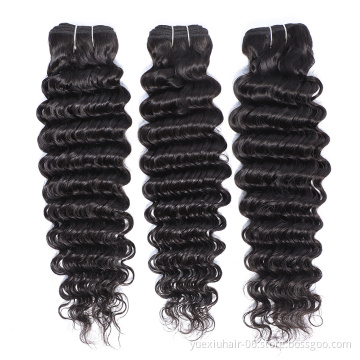 Deep Wave Virgin Hair Bundles With Closure, Cuticle Aligned Deep Wave Brazilian Hair